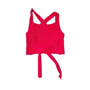 Wilfred‎ Aritzia Cayenne Red Cropped Open Back Knit Sleeveless Tank Top Size M